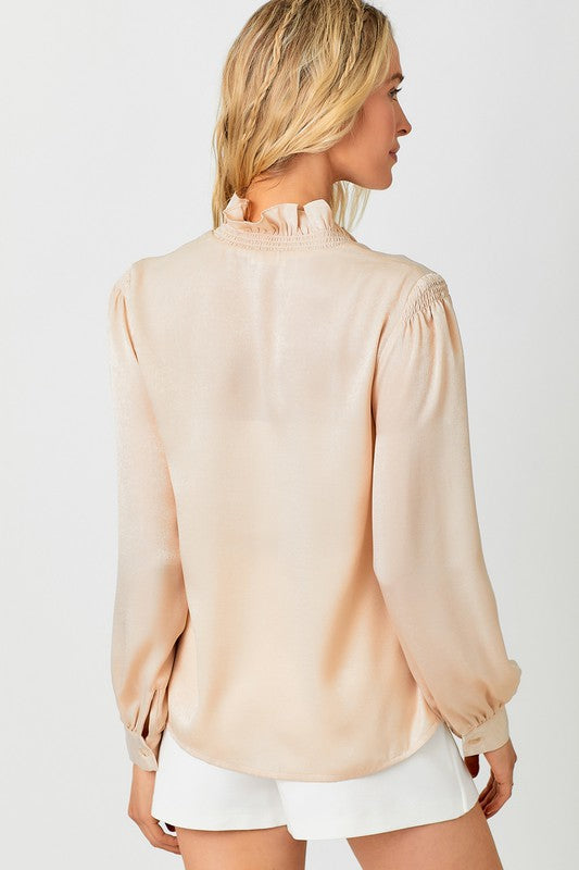 Wynonna High Neck Ruffled Blouse
