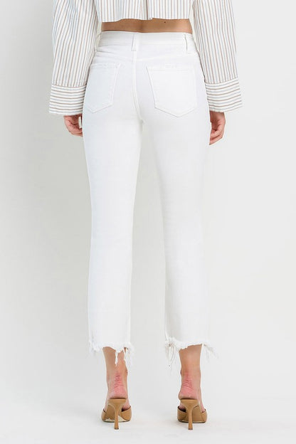 Bella High Rise Crop Flare, Optic White