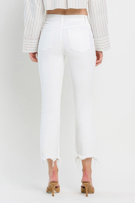 Bella High Rise Crop Flare, Optic White