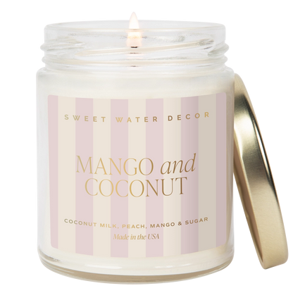 Mango and Coconut 9 oz Soy Candle