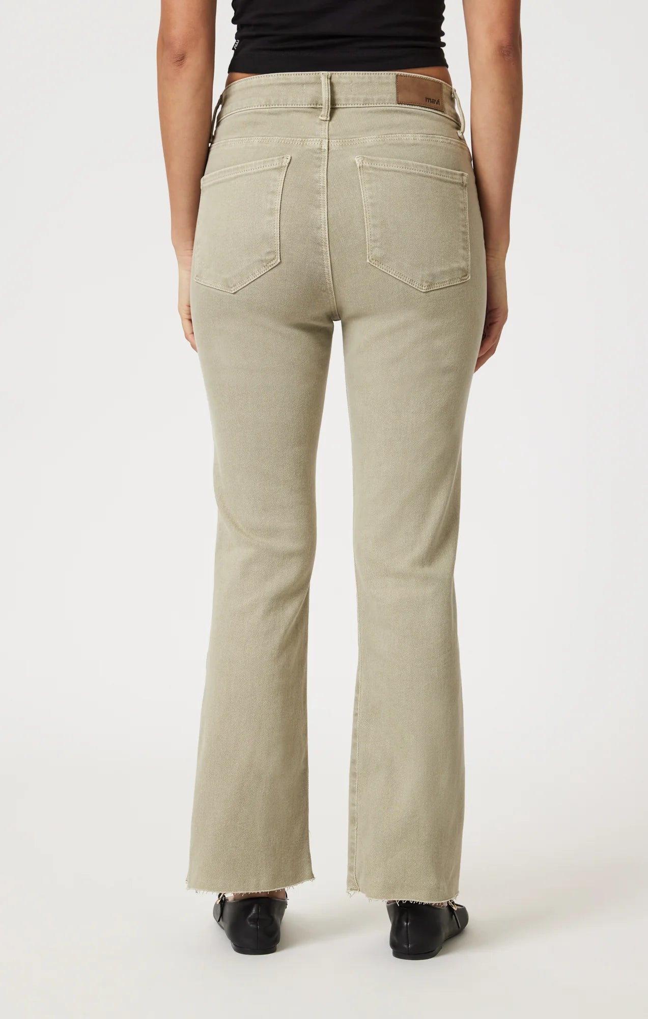 Anika Crop Flare, Green Flex Blue