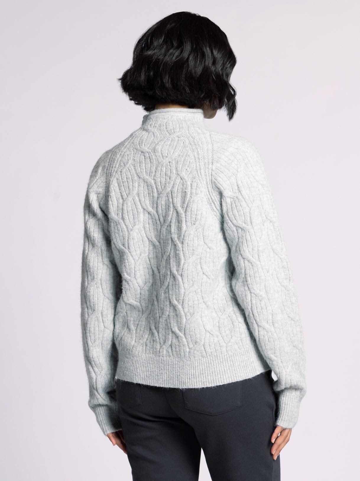 Amal Knit Sweater, Heather Grey