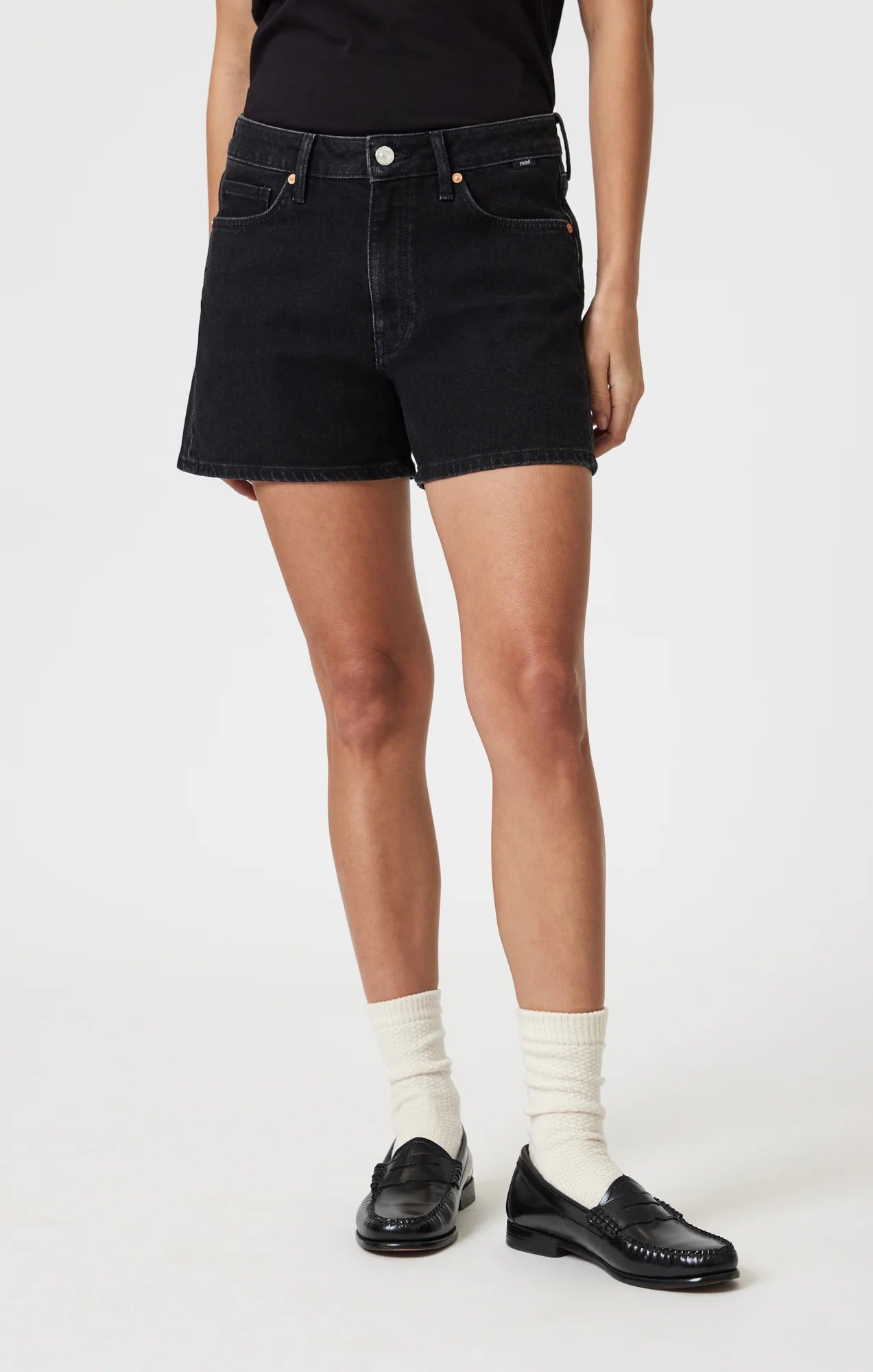 Heidi Straight Leg Shorts, 90's Dark Smoke